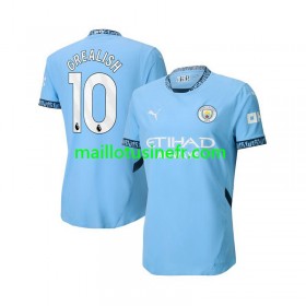 Maillot de Foot Manchester City Jack Grealish 10 Domicile 2024-25